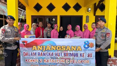 Bentuk Kepedulian, Anggota Kompi 2 Batalyon C Pelopor Satbrimob Polda NTB Lakukan Kunjungan Kepada Anggota Yang Sakit